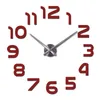 ホットデザイン時計ウォッチウォールクロックHORLOGE 3D DIYアクリルミラーステッカーホームデコレーションリビングルーム1350 V2