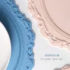 34cm Silicone Placemat Round Flower Tableware For Breakfast Oil Resistant Heat Insulation Tablemat Coaster Kitchen Utensils 210817