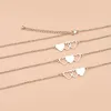 Friendship Couples 3pcs/set Love Heart stainless steel Sisters best friends necklace Women Man Lucky Wish Jewelry