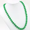 Moda pietra naturale verde malese giade 8mm 10mm collana lunga signora gioielli donne regalo di compleanno personalizzato 18 pollici Y92 catene Morr22