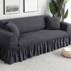 Waterdichte Solid Color Elastische Sofa Cover voor Woonkamer Gedrukt Plaid Stretch Sectional Slipcovers Sofa Couch Cover L Shape 201222