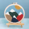 Andra konst och hantverk DIY Landscape Easy Punch Needle Brodery Kit Cross Stitch för nybörjare Handcraft Wall Painting Home Decor6370982