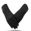 Mme Winter trois boutons n'est pas un vélo de couleur pure en velours avec des gants chauds ST-0031 pour économiseur d'écran tactile