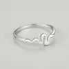 925 Sterling Silver Band Ring Simple Snake Shape High Polished Dla kobiet Girl Gift