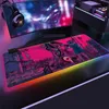 Eva Gamer LED Computer Mousepad Anime Evangelion RGB Gaming Grote Muismat met Backlight LED Muismat Toetsenbord Muismat Gift