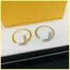 Frauen Luxurys Designer Ringe Diamant F Ring mit Box Engagements für Womens Love Ring Designer Schmuck Gold Ring Geschenk Großhandel 21080505Q