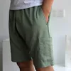 K016 mode sommar män shorts joggers byxor för män par byxor mens solid svart grå grön bomull plus storlek m-2xl