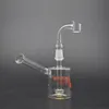 14mm Dunkin Dab Rig Rewycler Oil Rig Fab Eggglas Bägare Bong Vattenrör Matrix Duschhuvud Perc Shisha Hookah med glasoljebrännare