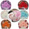 5PCS Neugeborenen Baby Jungen Mädchen Floral Print Stirnband Kopfbedeckungen Zubehör accesorios para el cabello