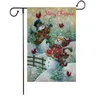 Modèle de série de drapeaux de Noël Noël-Bonhomme de neige Drapeaux de jardin Bannière 47 * 32cm Fournitures de fête de Noël SN5678