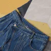 [EAM] Asymétrique Épissé Oblique Taille Patte Pantalon Coupe Ample Pantalon Mode Printemps Automne 1DD2264 211112