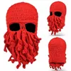 knitted beanie beard