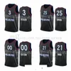 Erkekler Philadelphia Jersey Ben Simmons 3 Iverson 21 Embiid 2020-21 #00 City Black Boathouse Row Jersey S-2XL