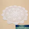 Vente en gros - 37 cm de dentelle ronde napperon crocheté à la main napperon vintage sous-verres floraux maison café-restaurant table à manger gadgets décoratifs conception d'experts de prix d'usine