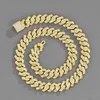 Kettingen 15 mm vierkant ijsje uit Cubaanse linkketting kettingen voor heren armband trendy charme sieraden set hiphop luxe choker cadeau222y