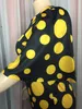 女性の水玉ドットプリントドレスフレアスリーブoネックパッケージヒッププラスサイズの女性アフリカのファッションビンテージレトロな女性のvestidos 210416