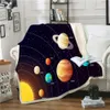 Fashion 3D Printed Star Universe Printed Blanket With Fleece Wool Blankets Sherpa Throws On Sofa For Adults And Children