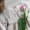 Podwójna gaza moda dzieci sukienki księżniczka jesień wiosna dzieci ubrania stroje organiczne bawełniane casual urocze dziewczynki ubierają Q0716