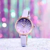 2021 Starry Sky Miboni Quartz Titta p￥ kvinnlig ametist Lila smarta studenter tittar p￥ vackra uts￶kta kvinnors armbandsur