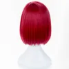 Danganronpa V3 Killing Harmony Yumeno Himiko Red Short Wig Cosplay Costume Dangan Ronpa Heat Resistant Hair Women Party Wigs