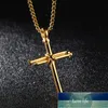 New Fashion Cross Necklace Men Punk Nail Styling Pendant Black Gold Silver Color Chain Creative Necklace Gifts Factory price expert design Quality Latest Style