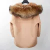 Winter Parka Wolle Kaschmir Mantel Frauen Pelz Jacke Mantel Kragen Mit Kapuze Rex Kaninchen Pelz liner Top Qualität 211110