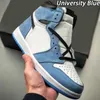 2022 Avec Box Jumpman 1 OG 1s Chaussures de basket-ball pour hommes Bordeaux Heritage Bred Patent Hyper Royal University Blue Lucky Green Men Sports Women Sneakers Trainers Taille 36-46