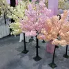 Dekoracyjne kwiaty wieńce 2 pc sztuczne wiśniowe drzewo symulacja roślina fałszywy kwiat salon El wesele dekoracji domu wyposażenie