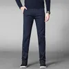 Herenbroek Herfst Casual Pant Mannen 2021 Zakelijke Stretch Katoen Straight Fit Broek Mannelijke Formele Jurk Zwart Khaki Plus Maat 42 44 46