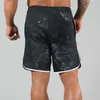 Pantaloncini da corsa da uomo a righe laterali con stampa 3D mimetica Quick Dry PALESTRA Sport Fitness da jogging Pantaloncini da allenamento Pantaloni sportivi da uomo X0628