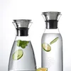 1.5L Glass Cold Kettle Water Bottle High Borosilicate Container Restaurant Home Lemon Juice Tea Milk 211122