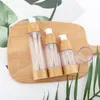 15ml30ml50ml Naturalny Bambus jako Airless Butelka Kosmetyki Przezroczysta Głowica Pompa Podróż Przenoszenie Kosmetyczne Butelki balsamowe RRD6920