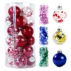 Christmas Ball 24pcs/box Diameter 6cm Plastic Round Sphere Xmas Tree Ornament Home Decoration New Year Gift