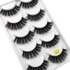 Mink lash Pestañas false eyelash fake lash 3-D thick lashes neutral 5 pairs a set packaging G807 are mixing styles each style has different length for options