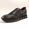 NXYメンズ脆症の靴Zapatillas de Porte Vulcanizadas Interbales Para Hombre、Mocasines Portivos Negocios Cauero Autico、Transpiriable、Con Cordones、0209