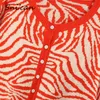 Zebra dzianiny Cardigan Crop Top Pomarańczowy sweter paski Kardigany za kobiety dzianiny Moda Sweter Topy Sueter Feminino Ins 211117