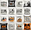 Halloween Pillow Case 45*45cm Linen Pumpkin Pillowcover Trick or Treat Pillowcase Festive Decorations Square Cushion Cases for Sofa Couch Bed Home Outdoor Car