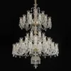 Modern LED Large Chandeliers Living Room Minimalist Restaurant Lamps Creative Bedroom Light Luxury Candle Glass Crystals For Chandelier