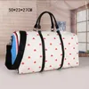 50 cm kvinnor m￤n v￤skor mode duffle p￥s l￤der bagage handv￤skor stora hj￤rtm￶nster kapacitet sport306p