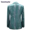 Gwenhwyfar New Men's Wear Print Blazer de fête de qualité accrocheur + pantalon + costume de gilet