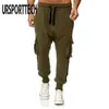 Mens Casual Cargo Pants Hip Hop Joggers Pantalons de survêtement Hommes Cargo Pantalons Bas Mode Poches Joggers Pantalons de survêtement Pantalons longs 210528