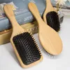 3 tamanhos de javali javali javali escova de cabelo massagem pente bambu punho anti-estático cabelo cabeleireiro massage cabelo pentear ferramenta de cabeleireiro