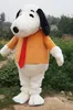 Prawdziwy obraz biały pies maskotki kostium fantazyjna sukienka dla Halloween Carnival Party Support Dostosowywanie
