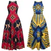 Ethnic Clothing 2021 Fashion Ladies African Clothes Round Neck Dashiki Maxi Dress Sleeveless Plus Size Dresses For Women Robe Africaine