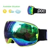 POC Doppelschichten Antibeschlag Skibrille Schneemobil Skimaske Skibrille Schnee Snowboard Männer Frauen Googles Y1119 9988