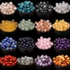 A + Stone Natural Colorido Rodada Tigre Eye Ctrines ite Turquesa Ágatas Gemstones Loose Beads para Jóias Fazendo DIY