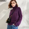 Ezsskj Winter casualcashmere oversize dicken Pullover pullover lose elegante Pullover weibliche Langarm 211011