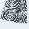 Summer Fashion All-Match Zebra Drukuj Sukienka Sukienka High Waist Slim Beach Torba Hip Krótki Mini Dla Kobiety 210514