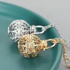 Pendant Necklaces Mexico Harmony Pregnant Bola Angle Ball Bell Oil Locket Cage Necklace Perfume Diffuser Woman Gift Jewelry