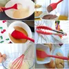 10pcs/set Silicone Kitchen Utensil Heat Resistant Spatula Serving Mixing Spoon Tongs Ladle Gadget Non-Stick Baking Tool 1XBJK1911